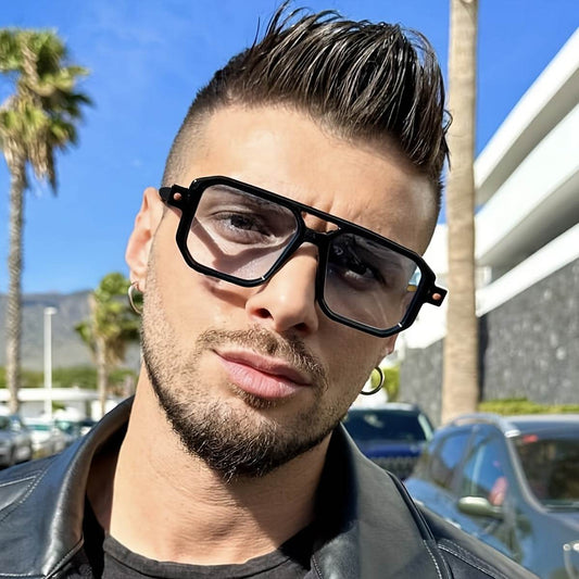Men'S Casual Square Full-Rim Glasses - Sunglass Lover
