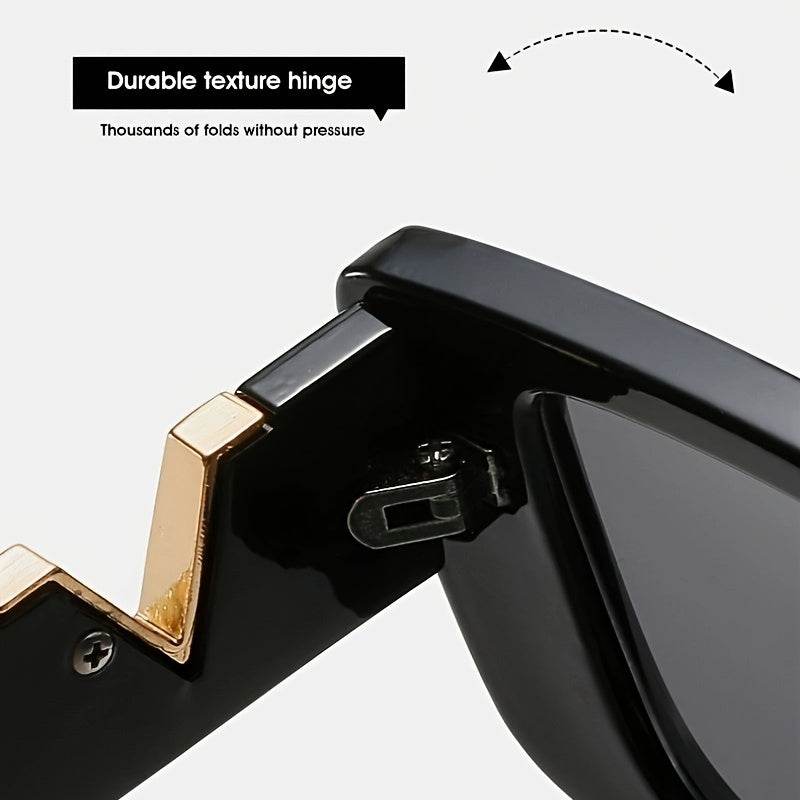 Unisex Oversized Square Glasses – Trendy Full-Rim Eyewear - Sunglass Lover