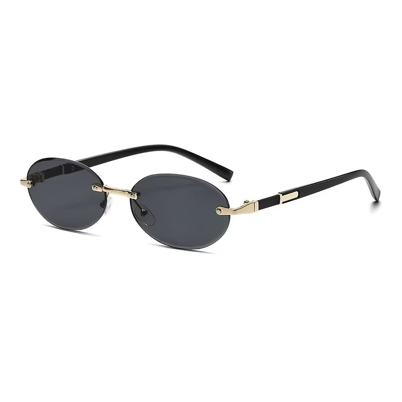 Women's Frameless Vintage Black Fashion Glasses