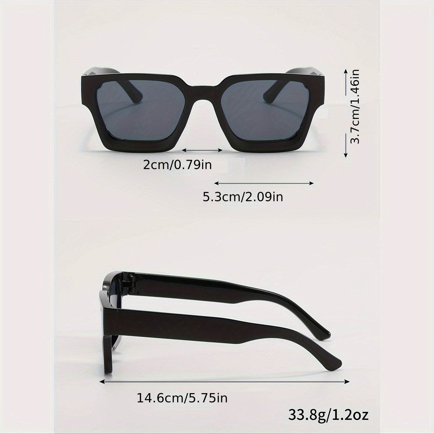 Men's Fashion Black Square sunglasses - Sunglass Lover