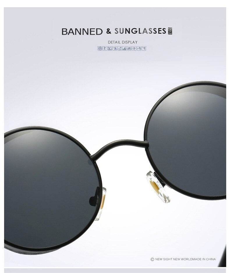 Sunglass Lover Steampunk Round Metal Sunglasses - Sunglass Lover