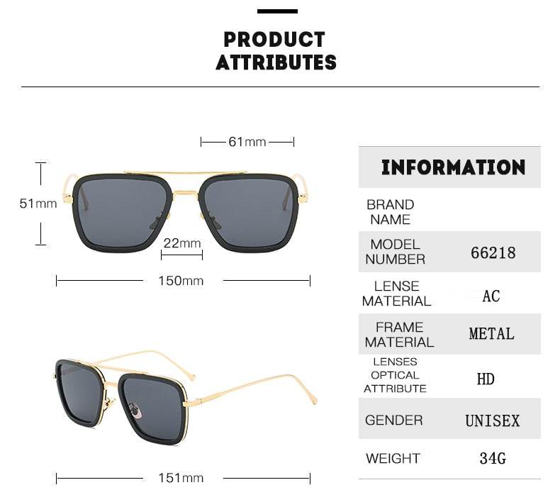 Tony Stark Avengers End Game Sunglasses Square Frames For Men And Women - Sunglass Lover