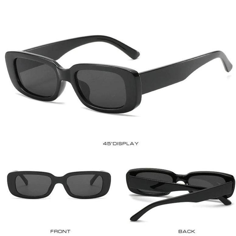 Vintage Rectangle Black Sunglasses - Sunglass Lover