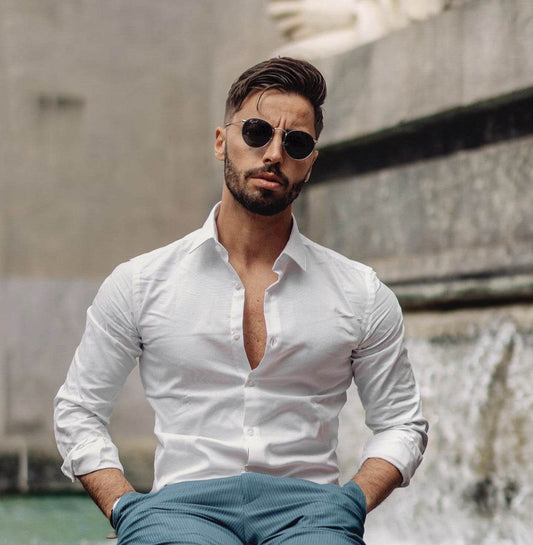 Thomas Round Sunglasses (Free Size, Silver Frame) - Sunglass Lover