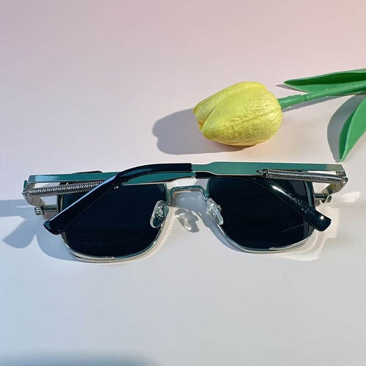 Retro Punk Square Metal Sunglasses - Sunglass Lover