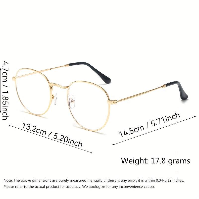 Unisex Round Frame Fashion Glasses - Sunglass Lover