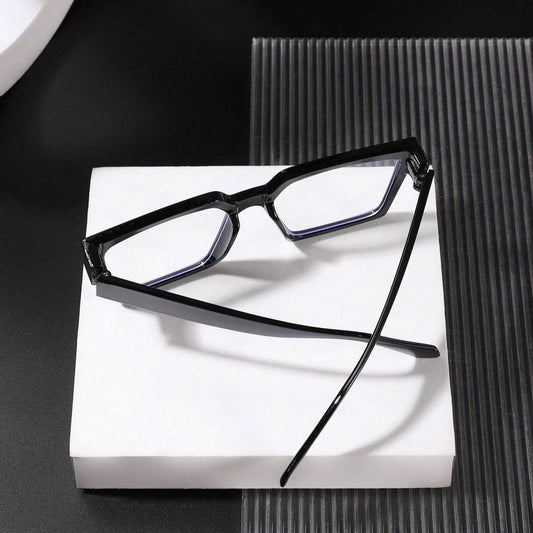 Men's Stylish Black Square Frame Anti-Blue Light Glasses - Sunglass Lover