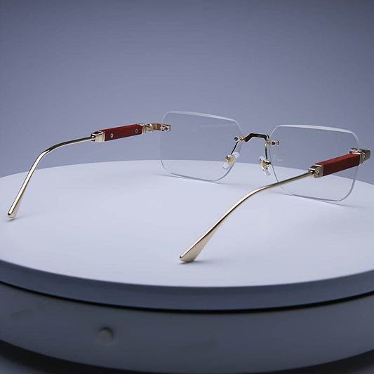 Boho-Chic Rimless Square Fashion Glasses - Sunglass Lover
