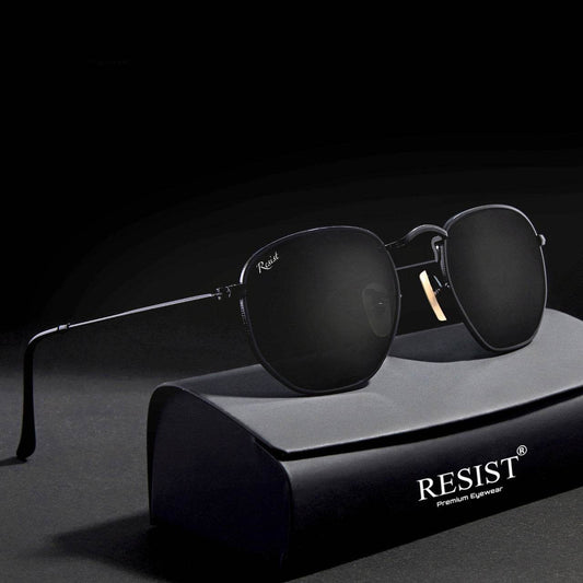 Francis Black Hexagonal Sunglasses - Sunglass Lover