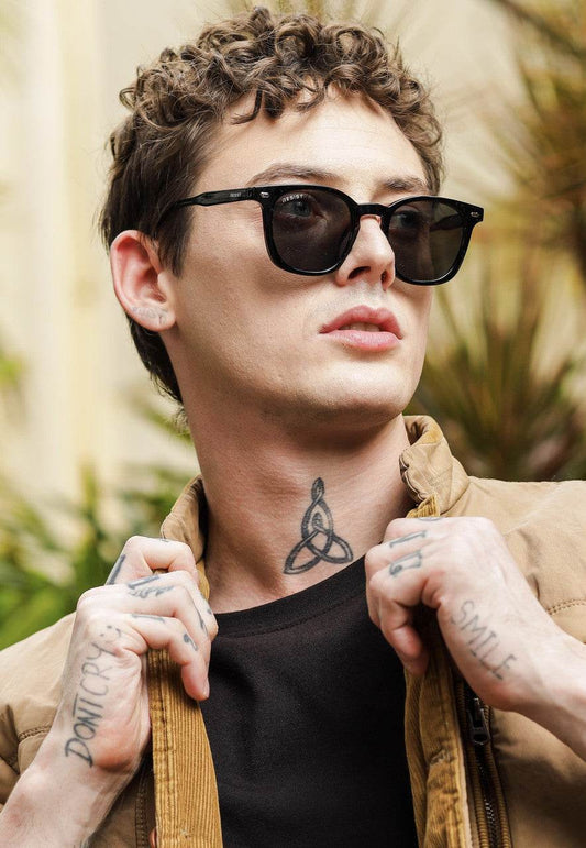 Classic Black Square Wayfarer Sunglasses (47 mm) - Sunglass Lover