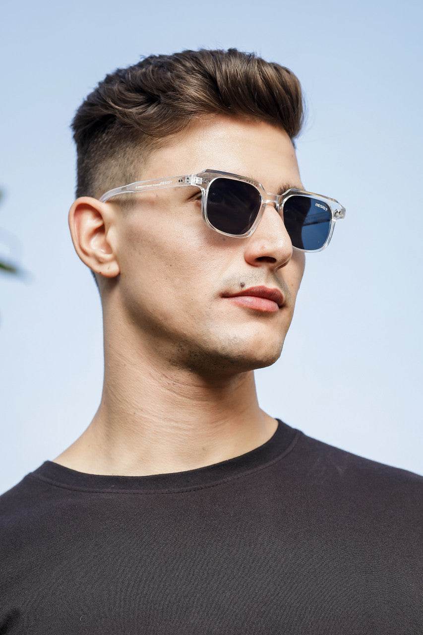 Classic Ocean White Black Wayfarer Sunglasses (50 mm) - Sunglass Lover