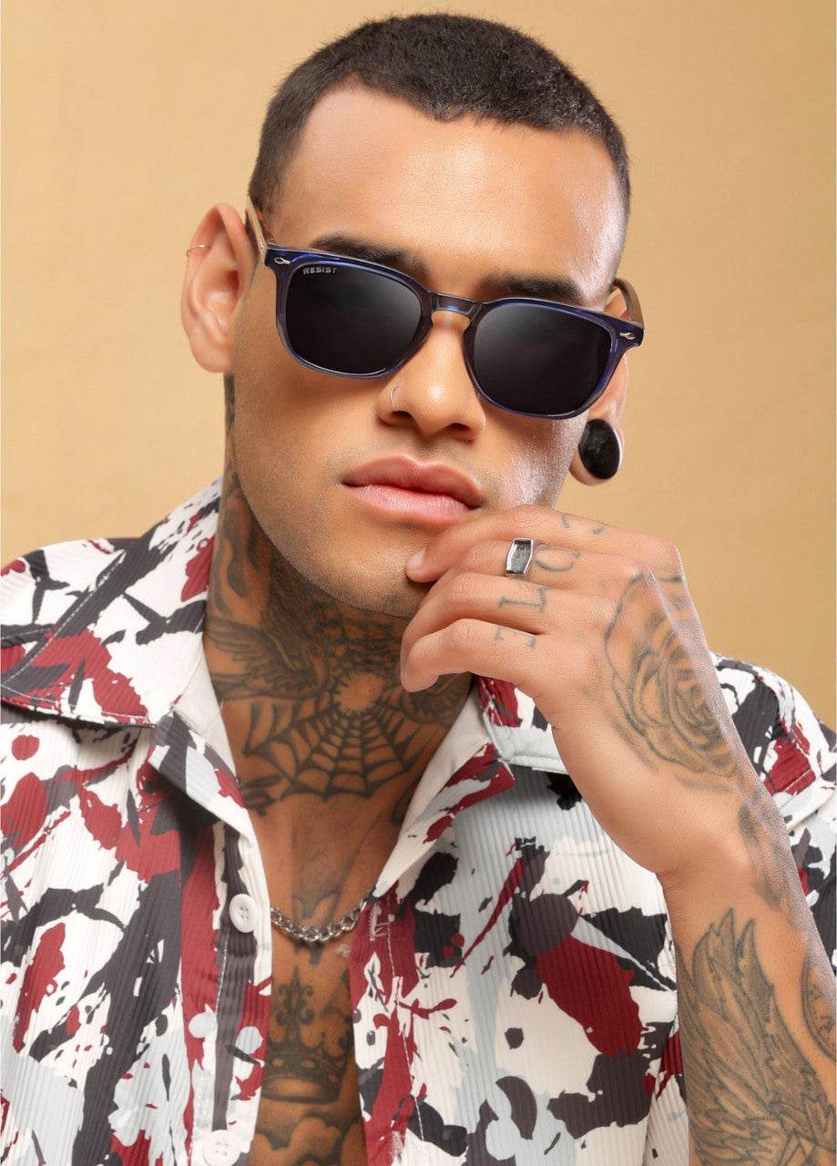 Classic Wayfarer Blue Tiger Sunglasses (58 mm) - Sunglass Lover