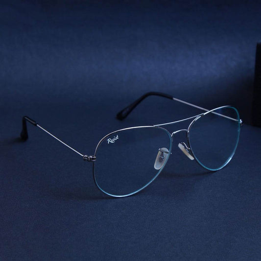 Sunglass Lover aviator metal frame glasses with blue tinted lenses and adjustable nose pads day night driving sunglasses