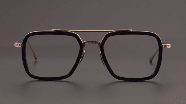 Sunglass Lover men's square eyeglass frames black metal double bridge vintage style for everyday wear