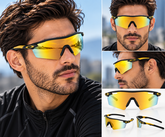 Men’s Black Shield Sports Sunglasses – Polarized