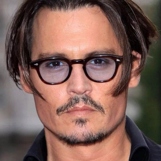 Sunglass Lover Vintage Rivet Round Sunglasses with Amber Lens - Sunglass Lover