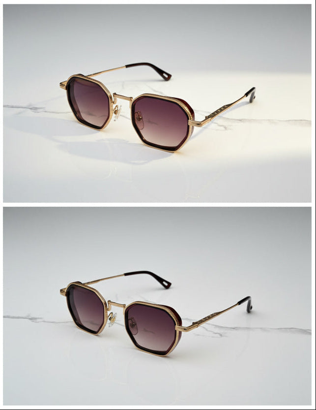 Celebrity Inspired Oval Square Sunglasses UV400 Metal Unisex | Sunglass Lover