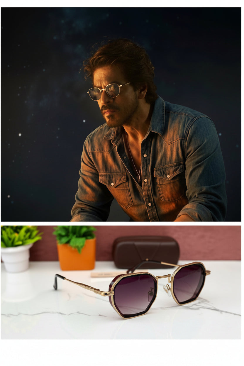 Celebrity Inspired Oval Square Sunglasses UV400 Metal Unisex | Sunglass Lover