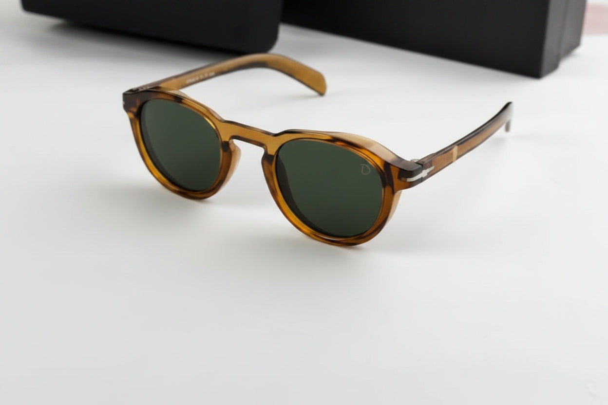 Celebrity Inspired Oval Green Lens Sunglasses UV400 Unisex | Sunglass Lover