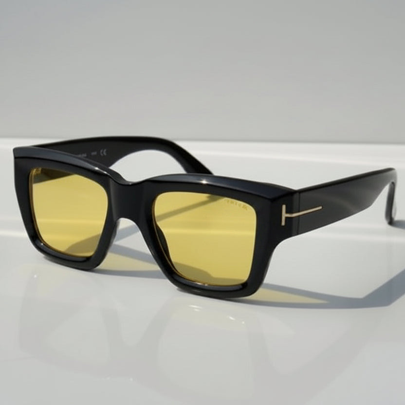 Yellow Rectangle Sunglasses UV400 Unisex Polycarbonate | Sunglass Lover