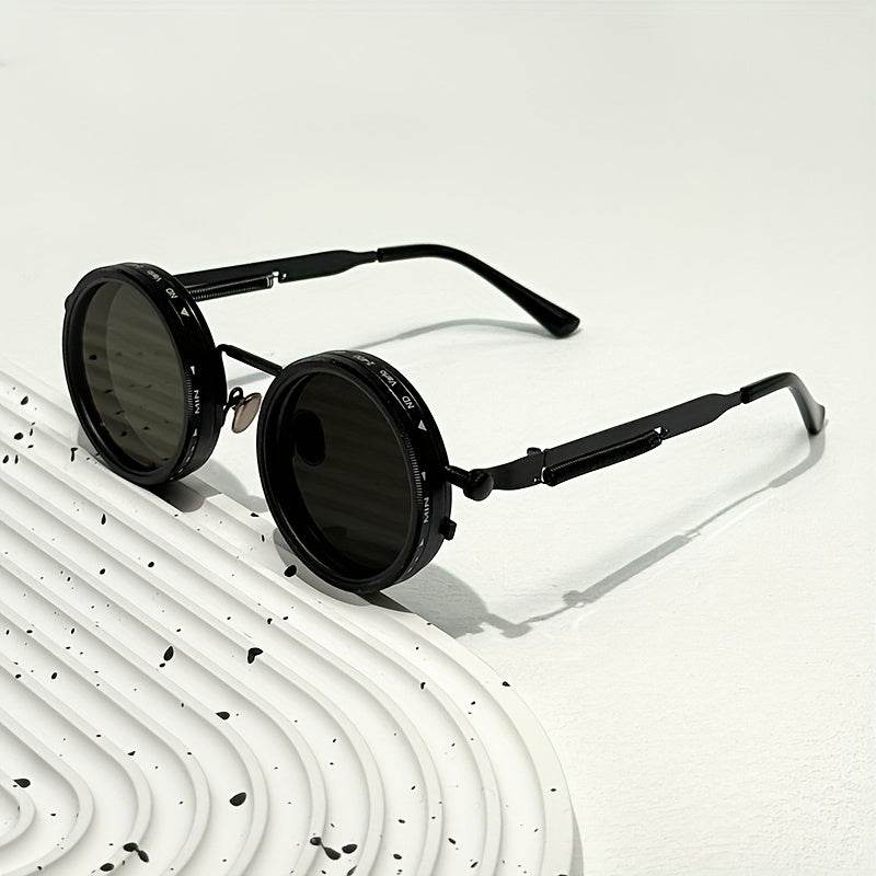 ND Filter Adjustable Dimming Round Polarized Sunglasses - Sunglass Lover