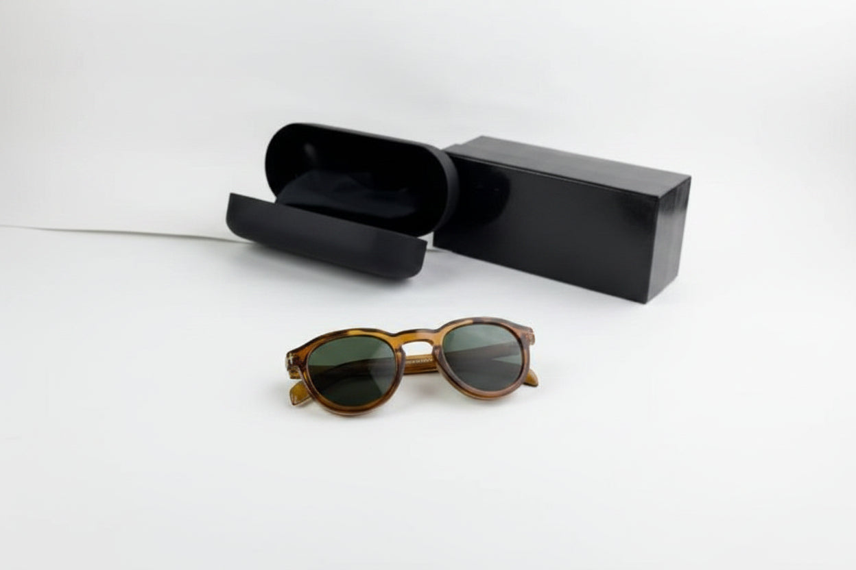 Celebrity Inspired Oval Green Lens Sunglasses UV400 Unisex | Sunglass Lover