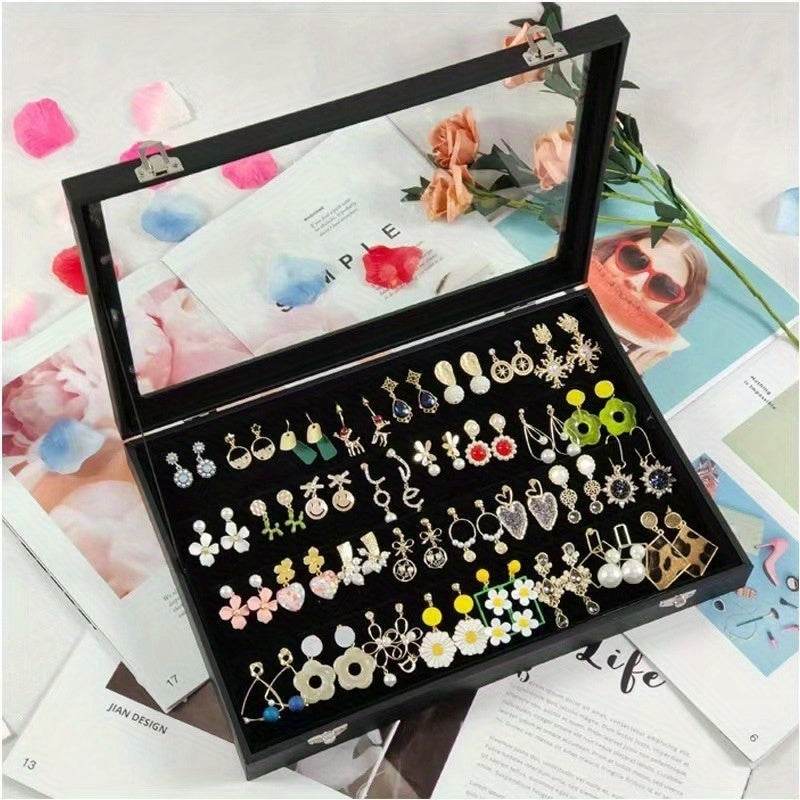 160-Hole Jewelry Organizer Box with Insertable Sponge Inserts - Sunglass Lover