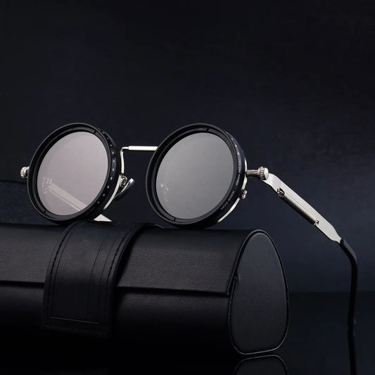 Retro Polarized Round Sunglasses UV400 ND9 Driving Glasses