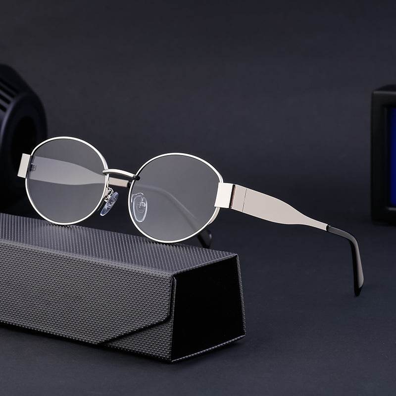 Vintage Retro Metal Oval Designer Sunglasses - Sunglass Lover