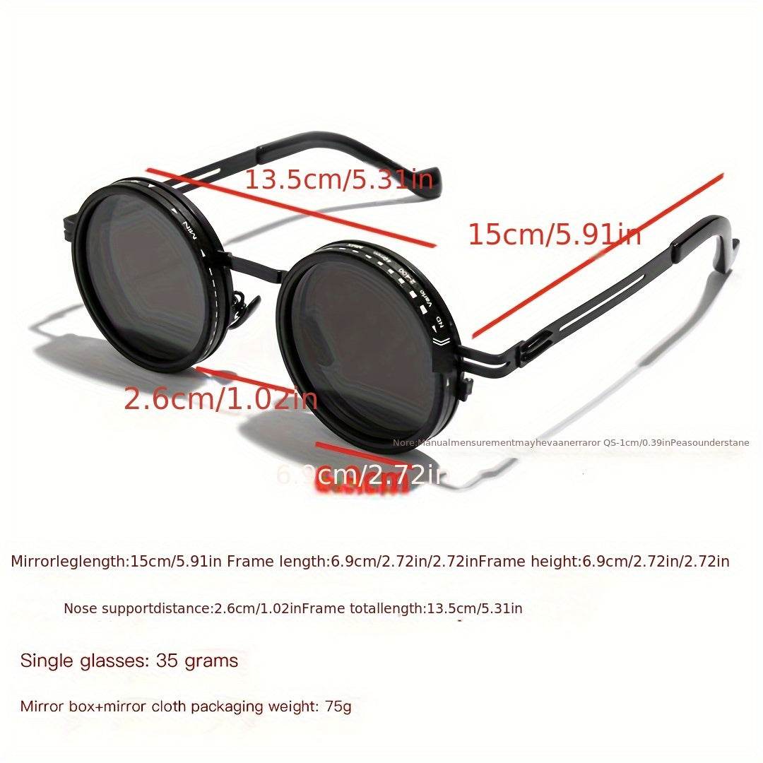 ND Filter Adjustable Dimming Round Polarized Sunglasses - Sunglass Lover