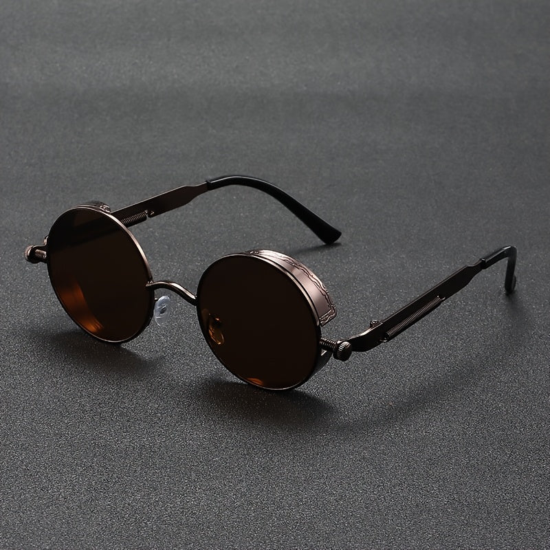 Punk Round Style Decorative Glasses with Adjustable Nose Pads | Unisex