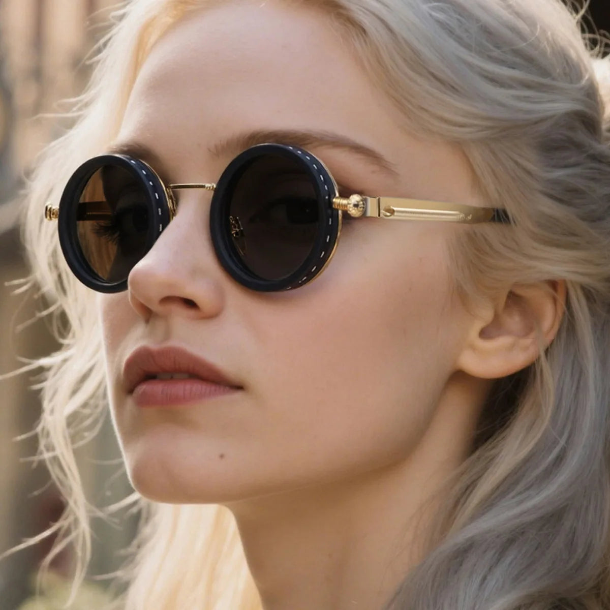 Retro Polarized Round Sunglasses UV400 ND9 Driving Glasses