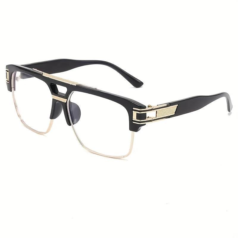 Men's Retro Double Bridge Fashion Eyeglasses - Sunglass Lover