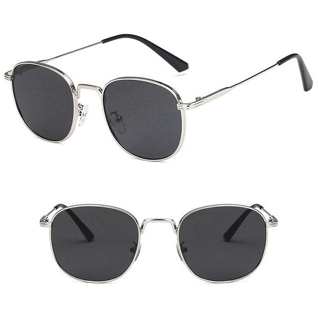 Round Black Silver Sunglasses – UV Protected - Sunglass Lover