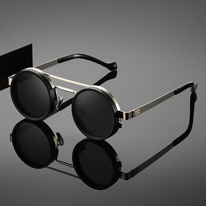 Classic Retro Round Fashion Glasses with adjustable ND Filter Lens - Sunglass Lover