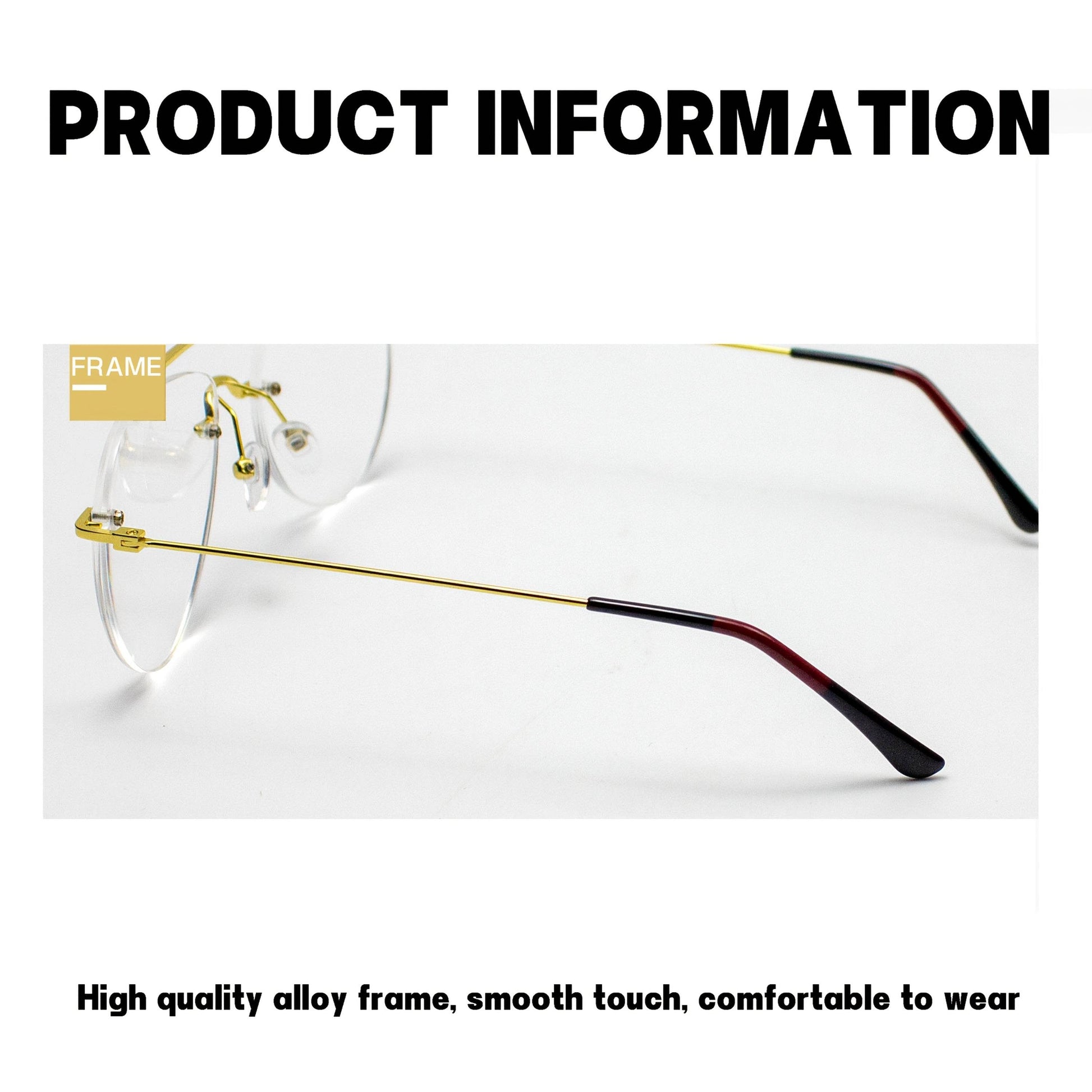 Frameless Double-Temple Pilot Glasses – Oversized Minimalist Eyewear - Sunglass Lover