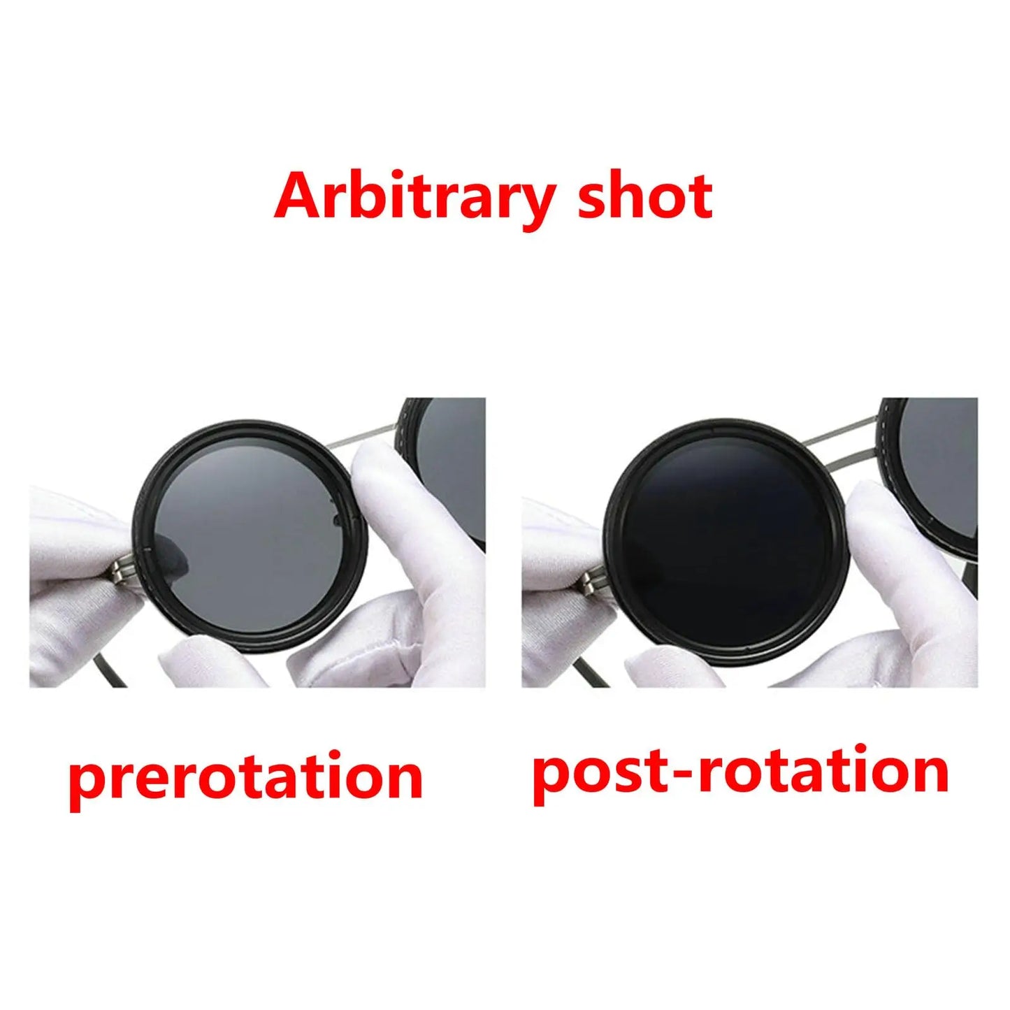 New Adjustable ND Filter Sunglasses – Polarized Round Moon glass Shades Unisex