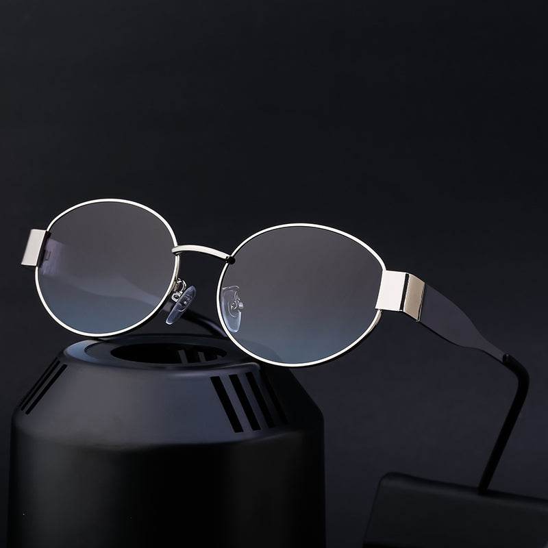 Vintage Retro Metal Oval Designer Sunglasses - Sunglass Lover