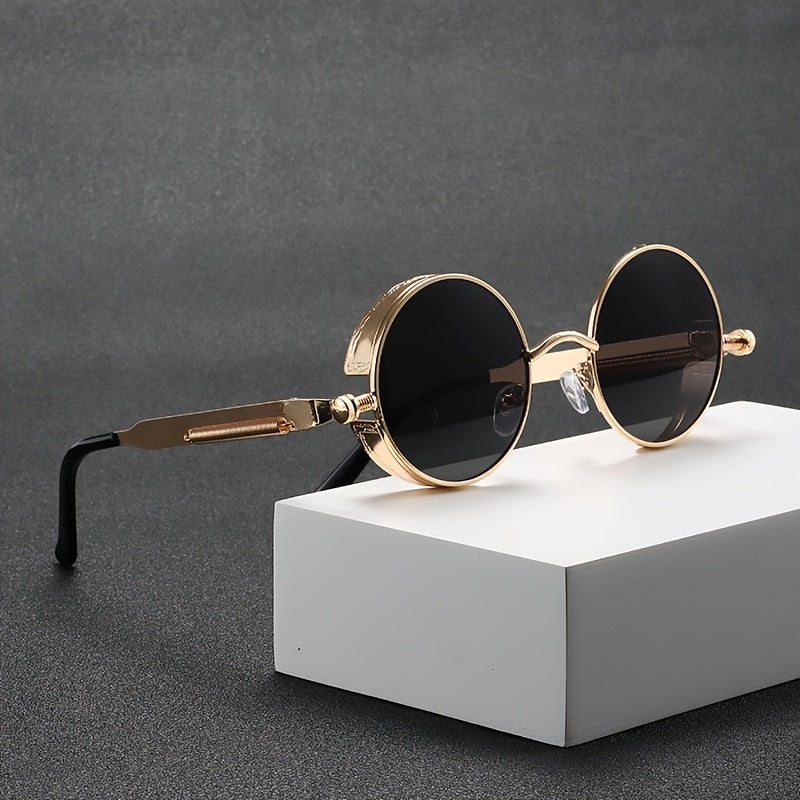 Punk Round Style Decorative Glasses with Adjustable Nose Pads | Unisex