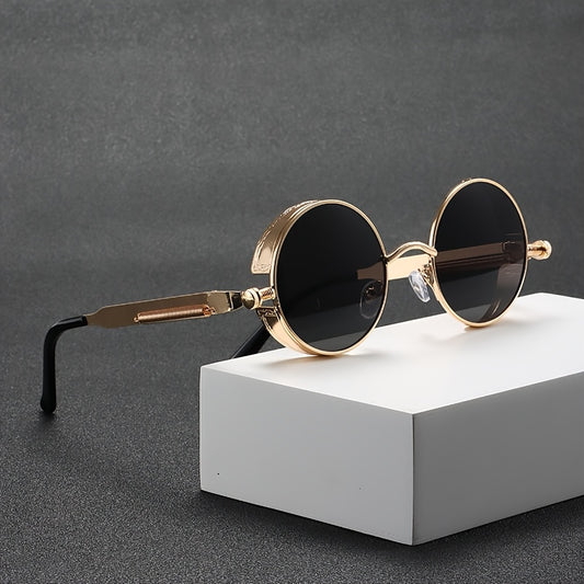 Punk Round Style Decorative Glasses with Adjustable Nose Pads | Unisex