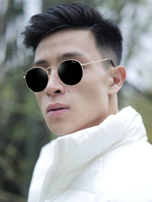 Thomas Round Sunglasses – Gold Frame - Sunglass Lover