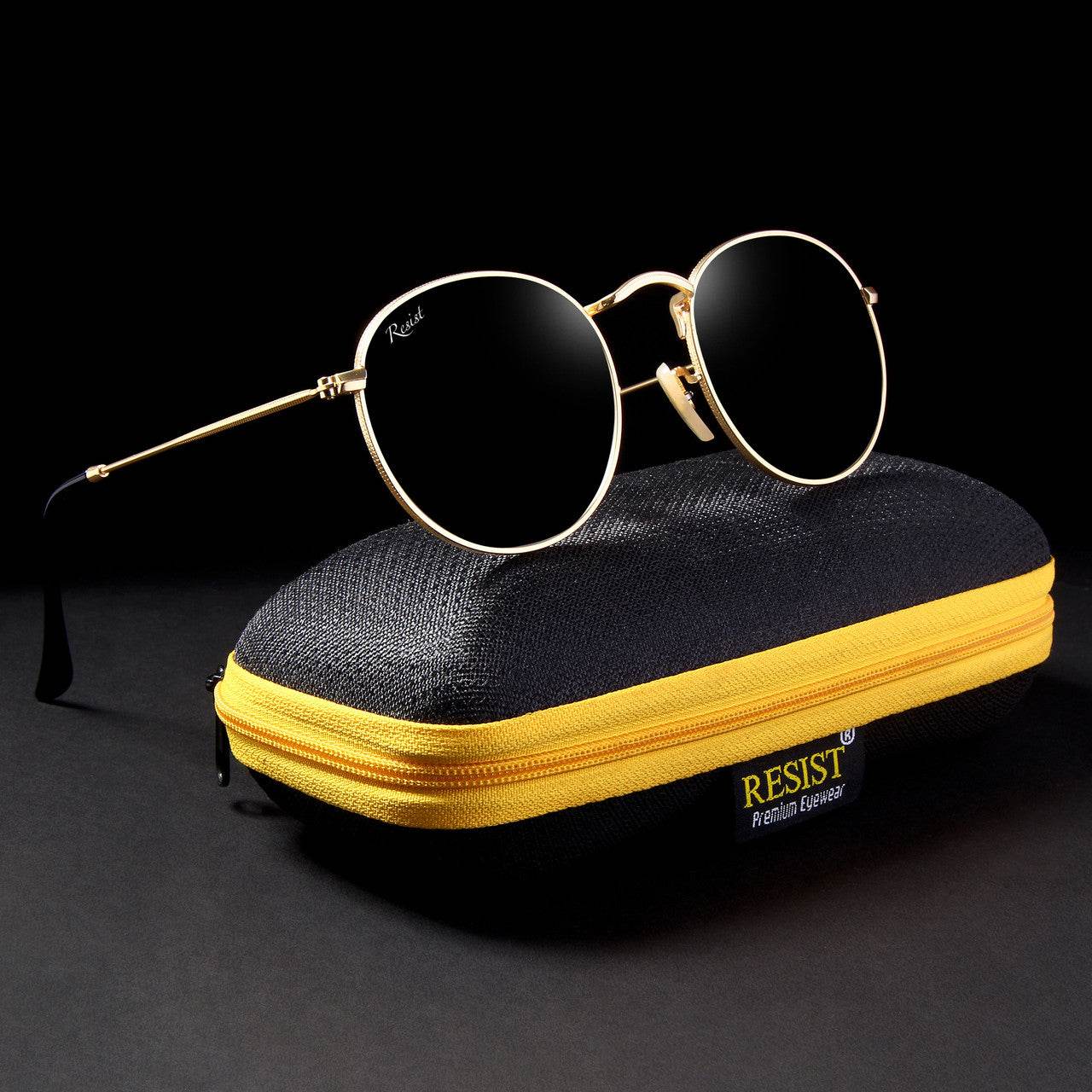 Thomas Round Sunglasses – Gold Frame - Sunglass Lover