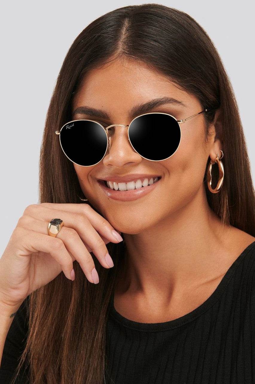 Thomas Round Sunglasses – Gold Frame - Sunglass Lover