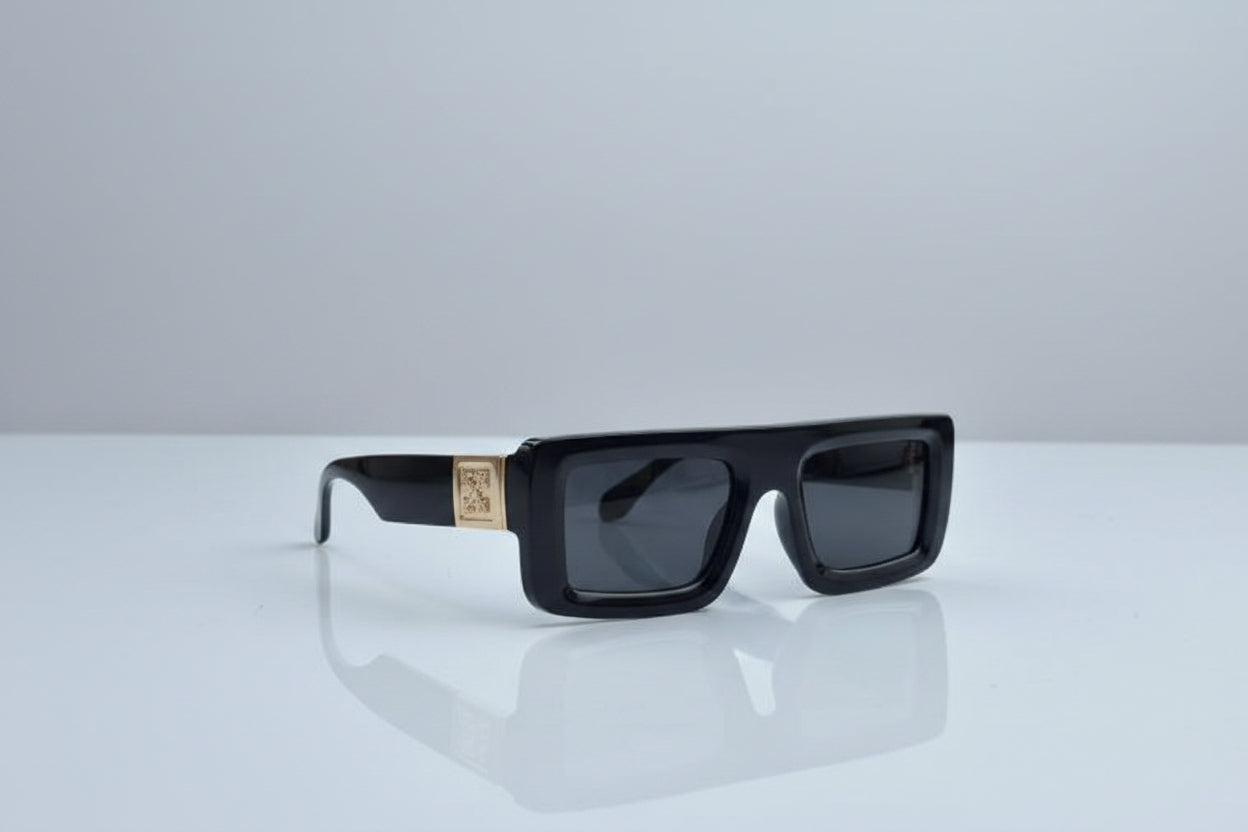 Black Rectangle Sunglasses UV400 Unisex Polycarbonate | Sunglass Lover