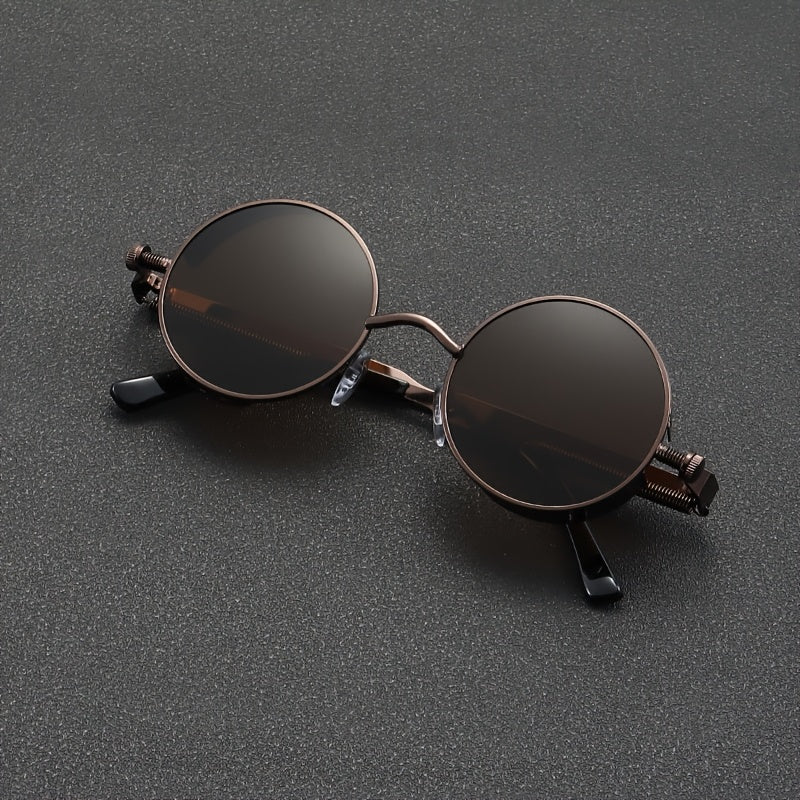Punk Round Style Decorative Glasses with Adjustable Nose Pads | Unisex