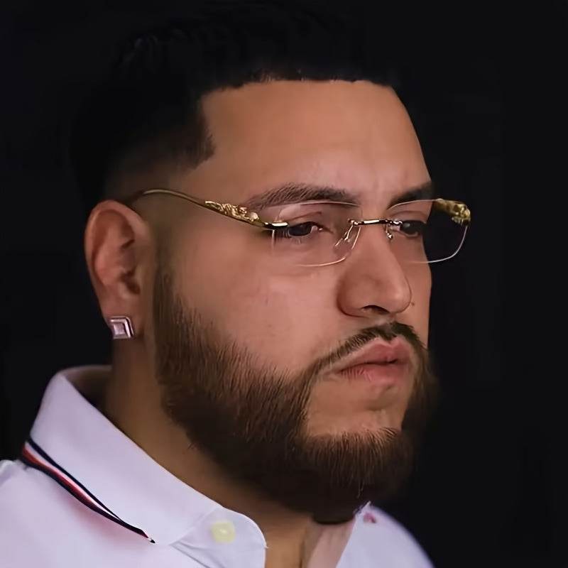 Men’s Retro Rimless Glasses – Golden Frame Clear Lens Eyewear - SunglassesMart