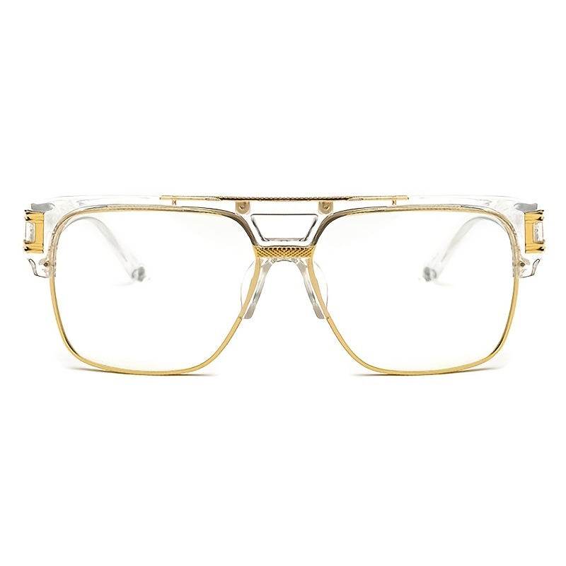 Men's Retro Double Bridge Fashion Eyeglasses - Sunglass Lover