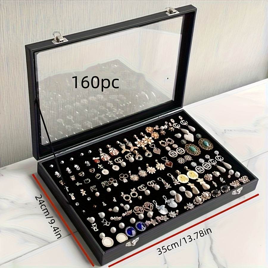 160-Hole Jewelry Organizer Box with Insertable Sponge Inserts - Sunglass Lover