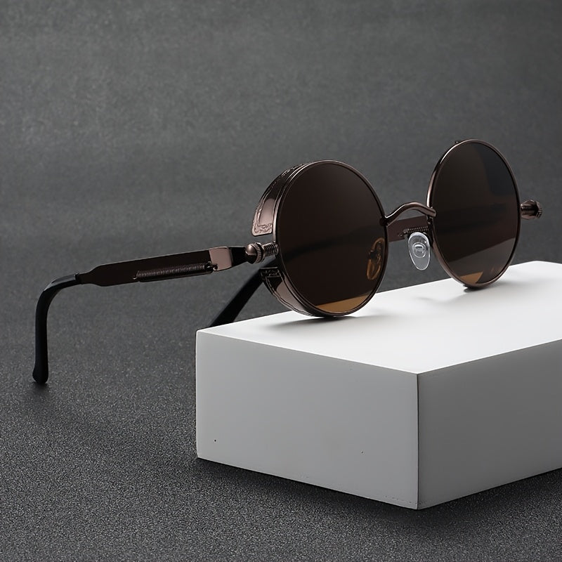 Punk Round Style Decorative Glasses with Adjustable Nose Pads | Unisex