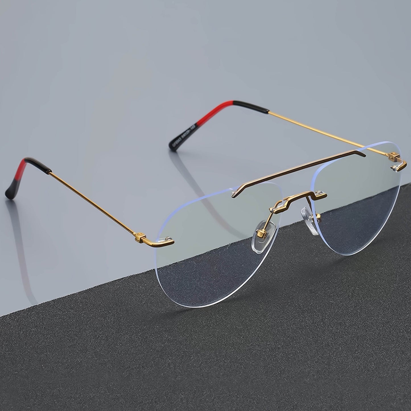 Frameless Double-Templet Pilot Fashion Glasses - Sunglass Lover